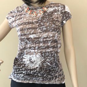 INC short sleeve t-shirt w animal print